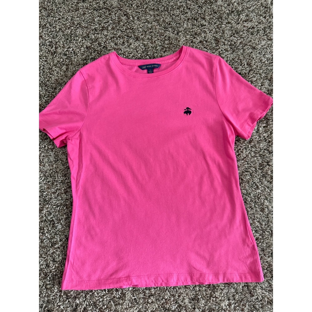 Brooks Brothers 346 Womens Pink Cotton Minimalist Golden Fleece Preppy Large